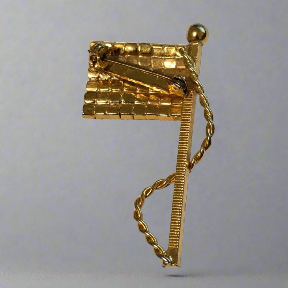 American Flag Rhinestone Brooch - Picture 2 of 7